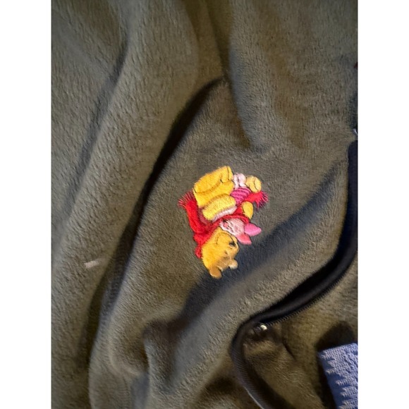 Vintage Disney Store Winnie the Pooh Piglet Fleece Pullover Jacket Size L - Picture 2 of 5